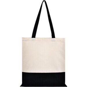 Canvas Tote Bag with Zipper & Inner Pocket, Reusable Grocery Shopping Bags,